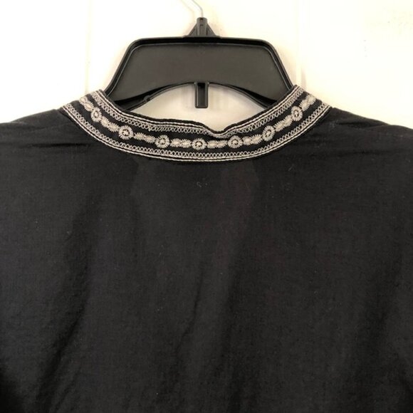 Calvin Klein Womens V-Neck Blouse with Embroidered Detail Small - Picture 7 of 8
